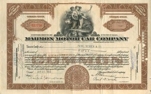 Marmon Motor Car Co. - Stock Certificate